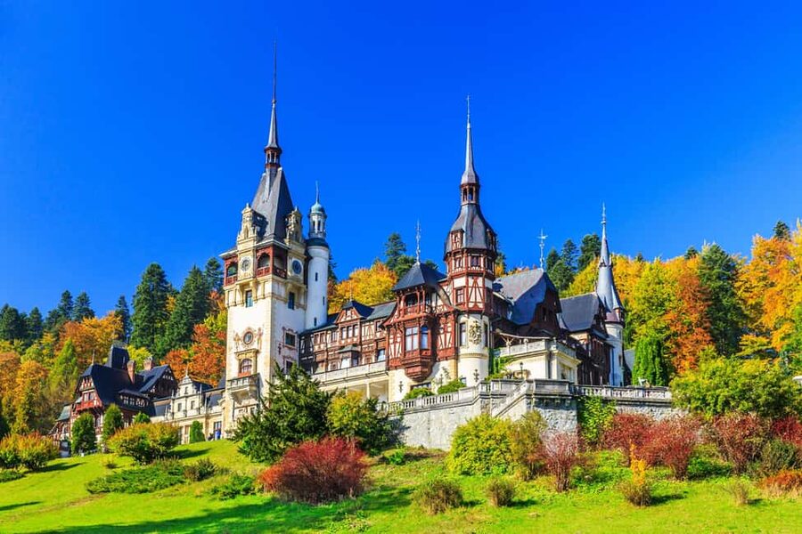 Bucharest: Day Trip 3 Castles Cantacuzino, Peles , Dracula’s - Cantacuzino Castle: The Wednesday Factor Meets Mountain Views