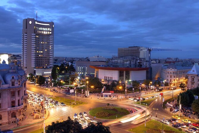 Bucharest Evening Tour and Traditional Dinner - 3 hours - University Square, the National Theatre, and the InterContinental Hotel