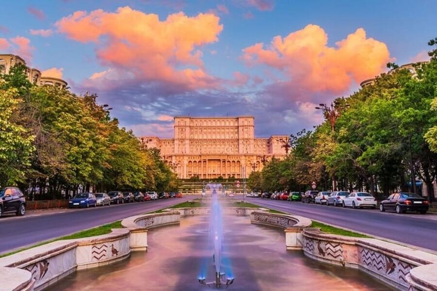 Bucharest : Highlights & Hidden Gems Walking Tour - BNR Palace, the Royal Palace, and Sala Palatului: politics shows up in architecture