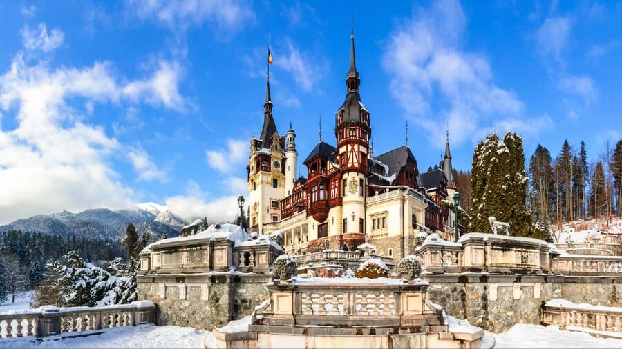 From Bucharest: Castles, Carpathians, and Brașov Day Trip - Peleș Castle in Sinaia: royal rooms, forest setting, and the ticket reality