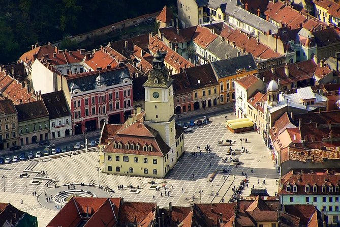 PRIVATE Trip to Dracula's Castle and Peles Castle from Bucharest - Brasov’s medieval center: Black Church area and fortification views