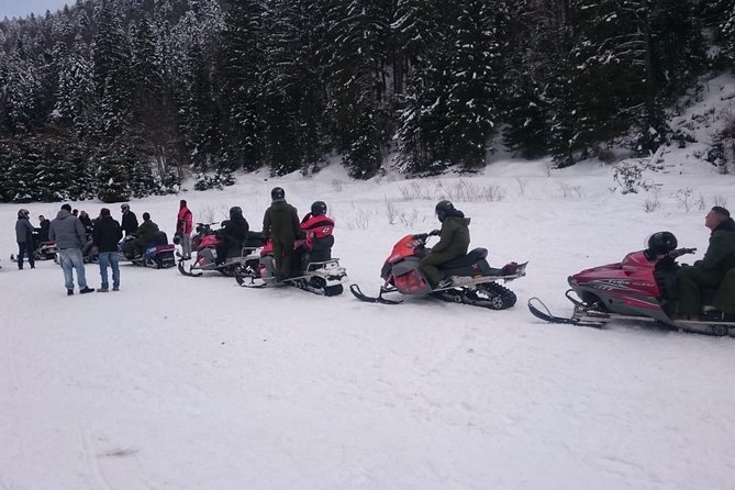 SnowMobiles Tour in Carpathian Mountains - Sinaia Gondola stop—views you can choose to pay for